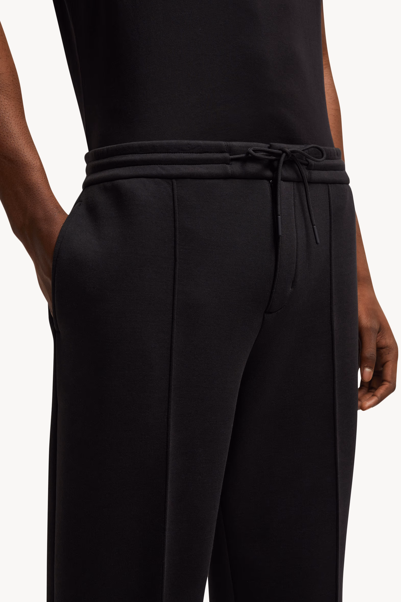 Pantalones deportivos de neopreno y algodón con parche con logotipo Hombre Negro Moncler 4